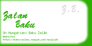 zalan baku business card